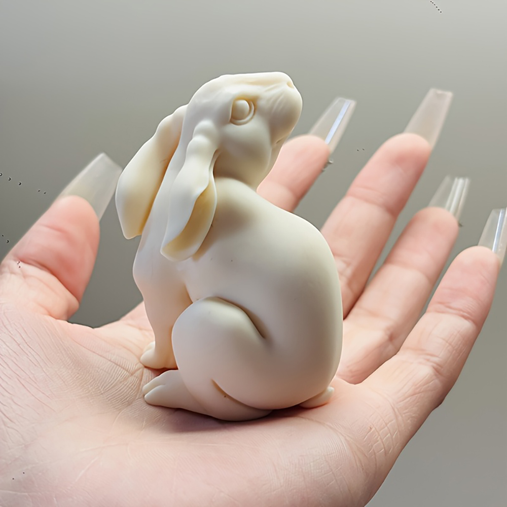 Art Craft Rabbit - Figurine de lapin blanc en résine,