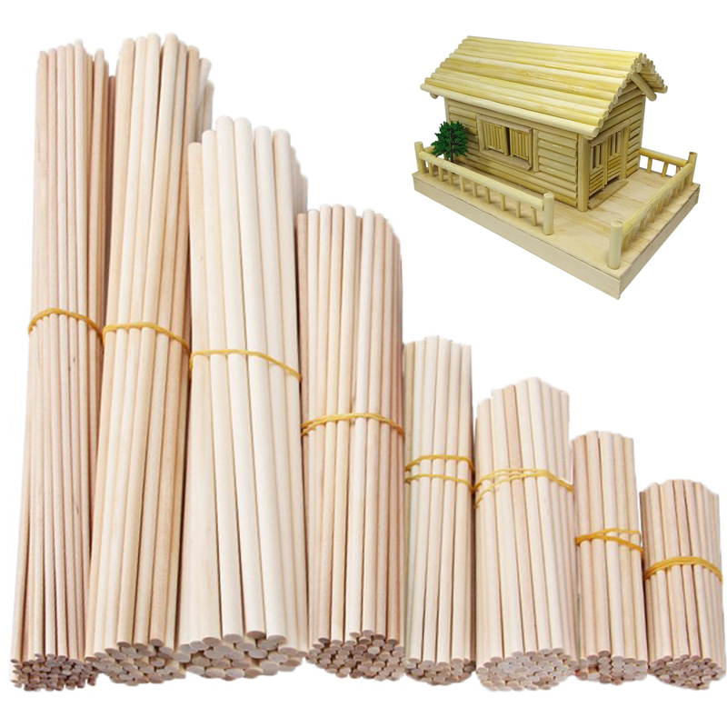 Art Craft Stick - Bâton rond en bois pour l'artisanat,
