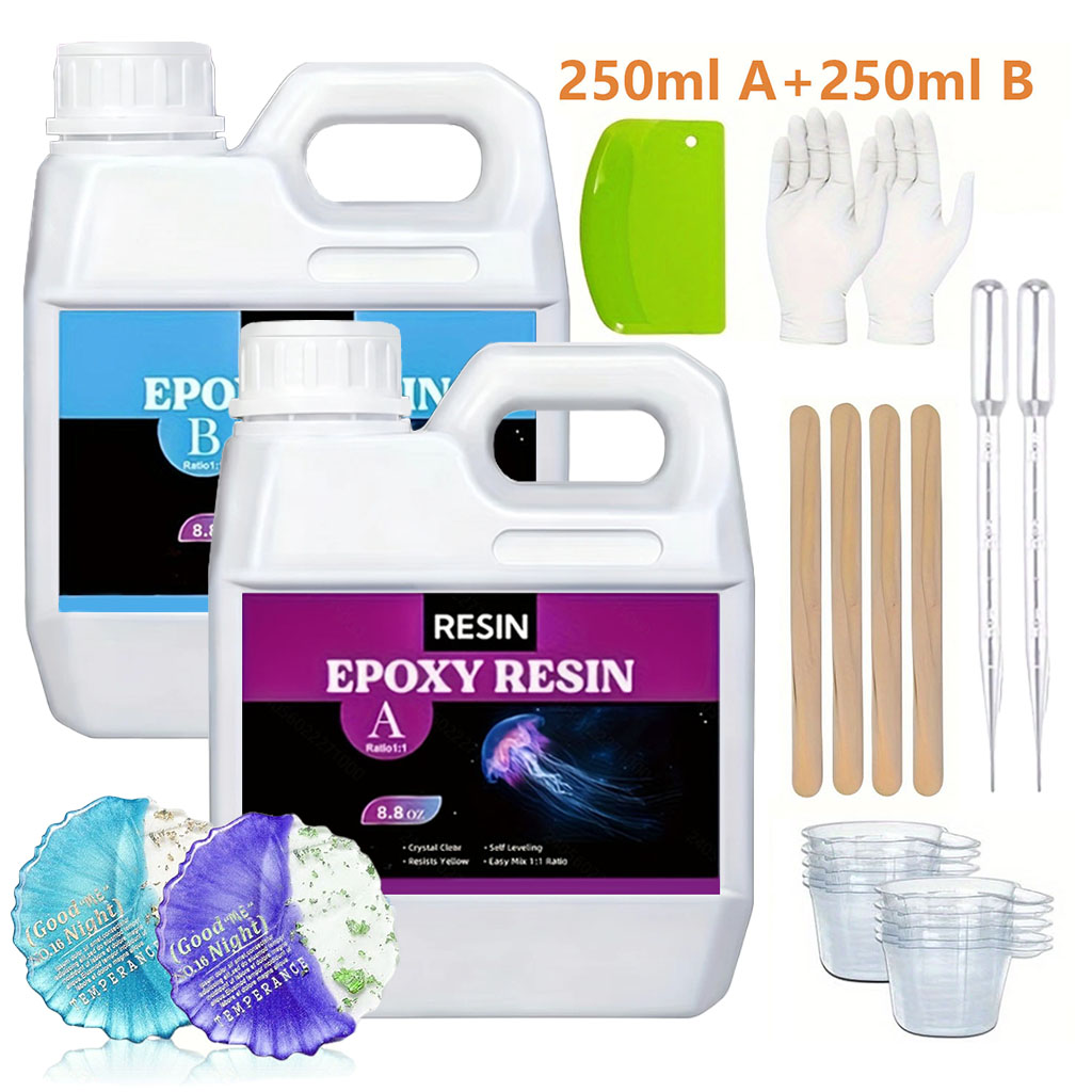 The Art And Craft Of Jewelry - Kit de résine époxy transparente 125ml/250ml