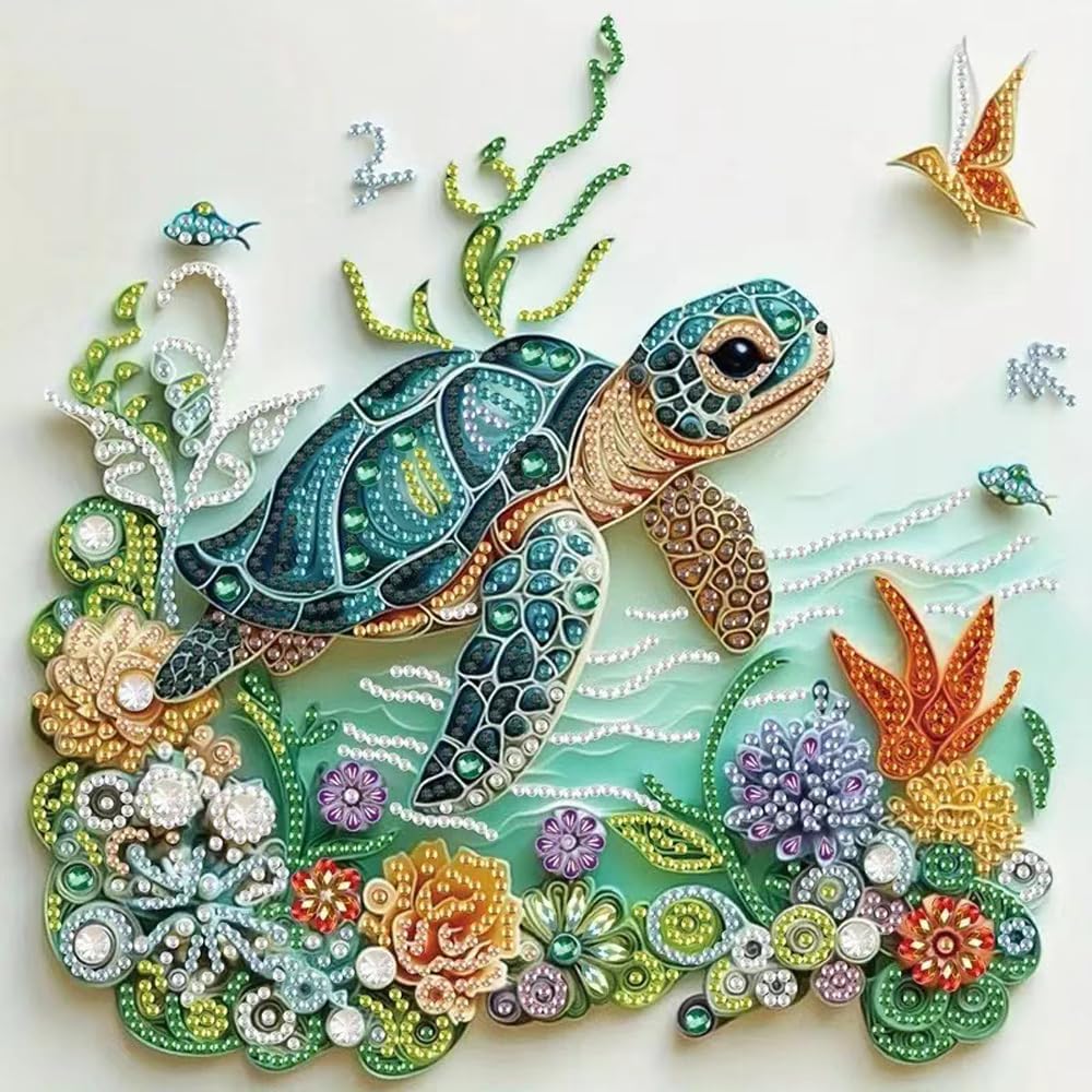 Art Craft Flower - Kits de Peinture Diamant Tortue Marine