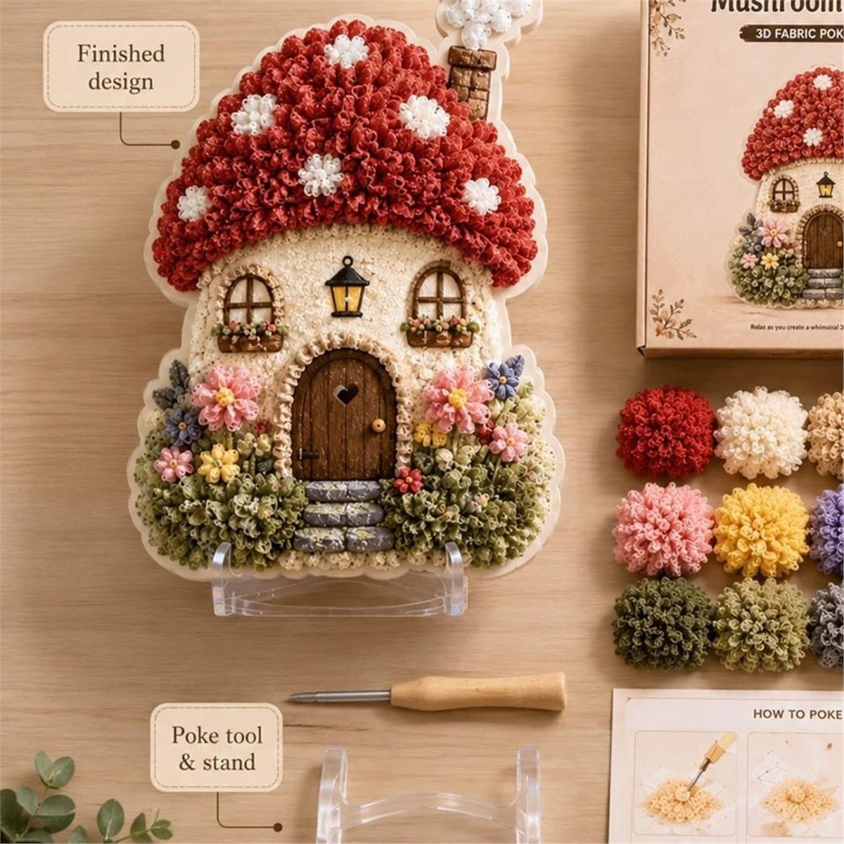 Art Craft Village - Kit de broderie 3D en tissu