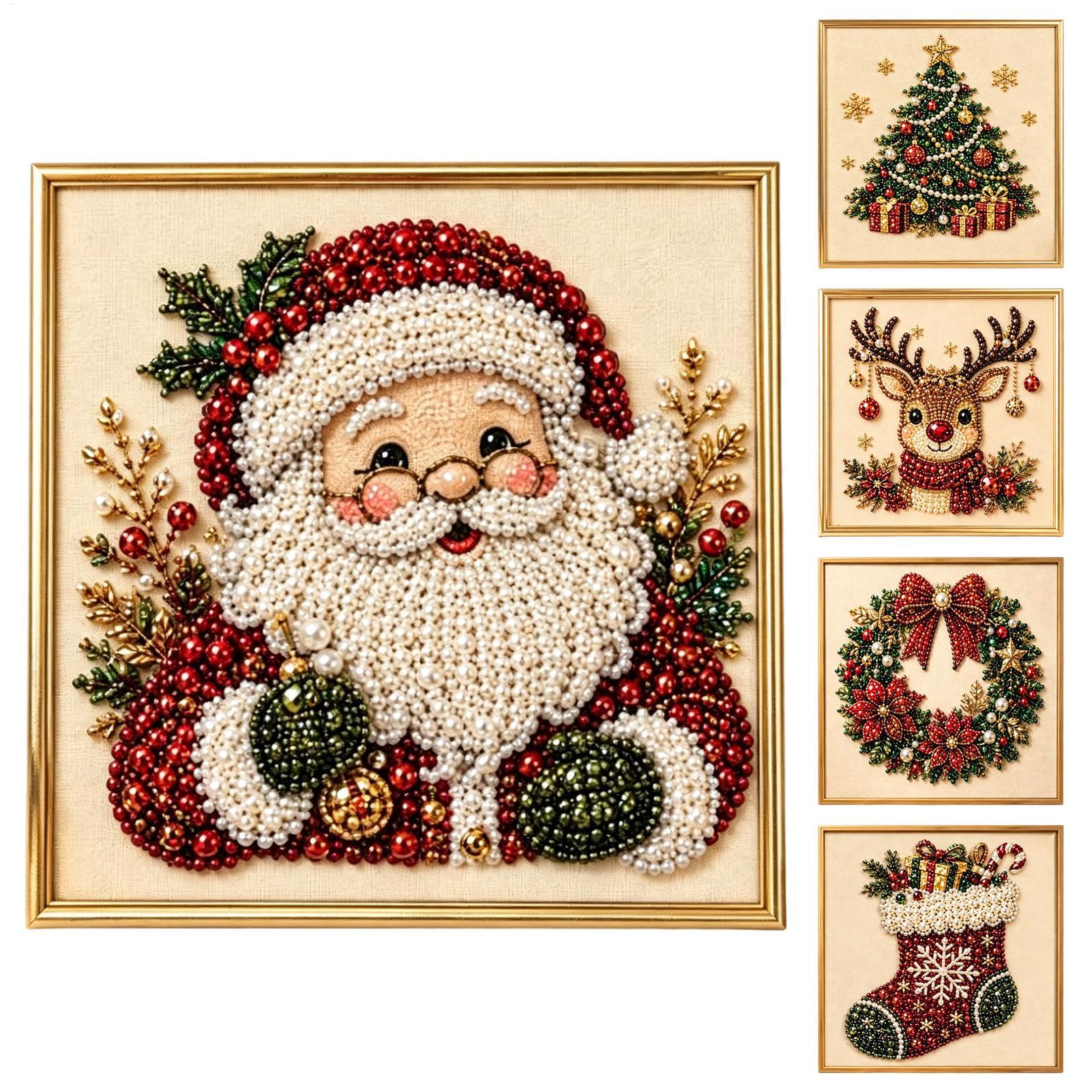 Art And Craft Studio - Kit de peinture perlée pour Noël,