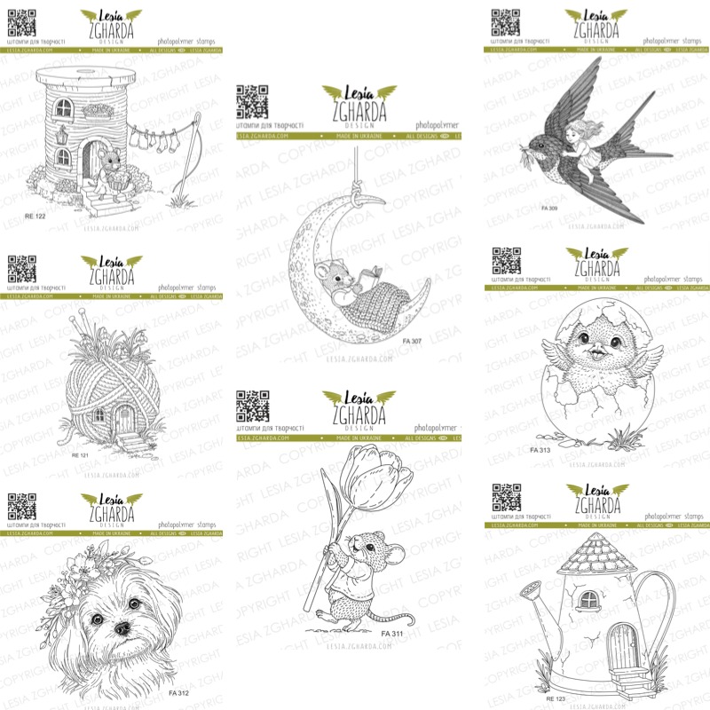 Art Craft Umbrella - Timbres en silicone transparents motif Bouquet