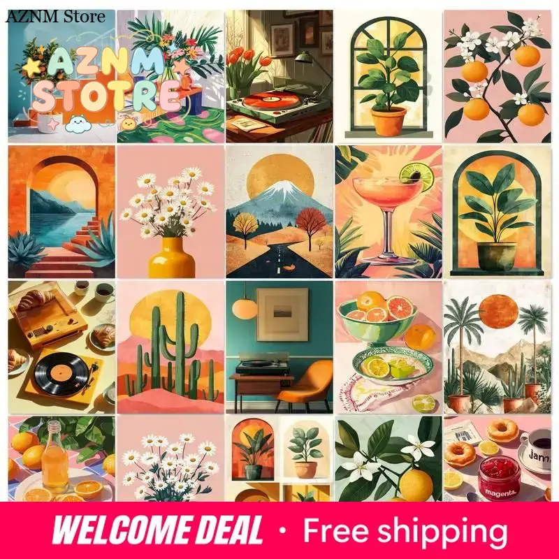 Art Craft Flower - GATYZTORY Cadre Peinture Numérotée DIY Fleurs