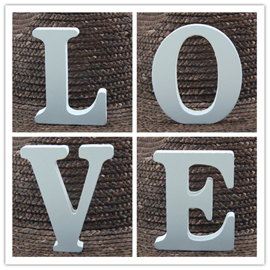Art Craft Letter A - Lettres en bois blanc de 8CM,