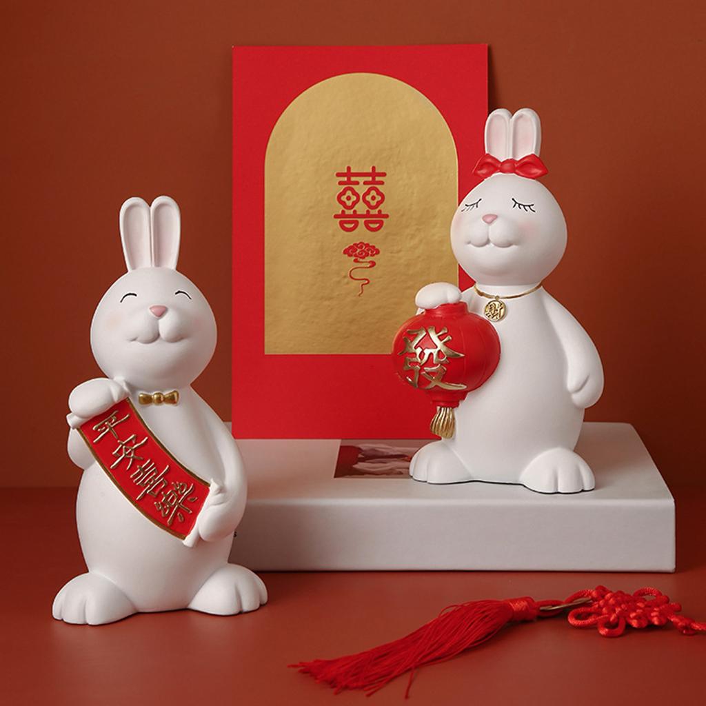 Art Craft Rabbit - Figurines de lapins chics, statues d'artisanat