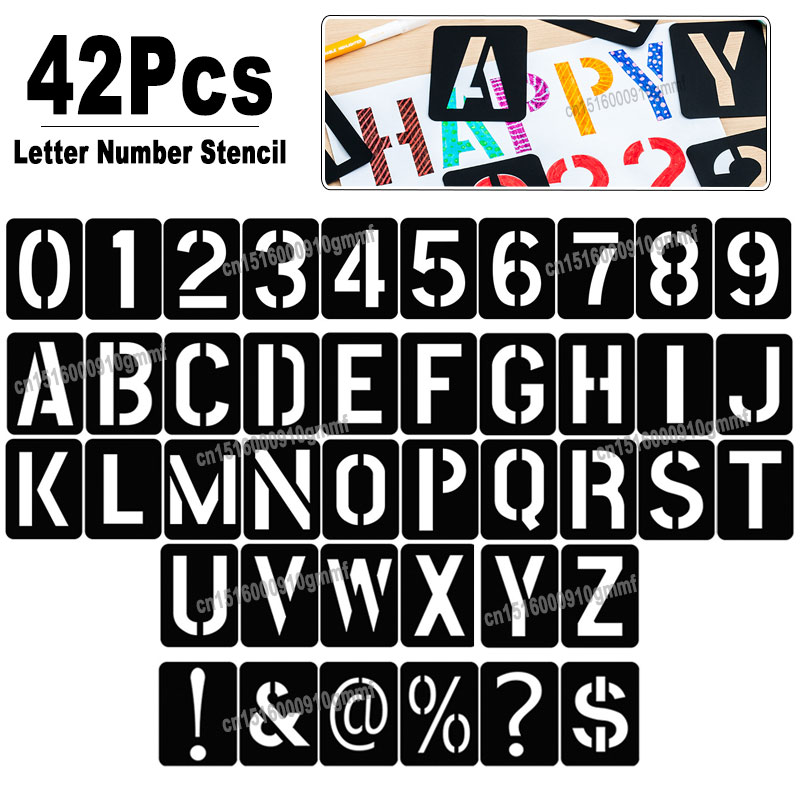 Art Craft Letter A - Pochoirs en plastique réutilisables pour la
