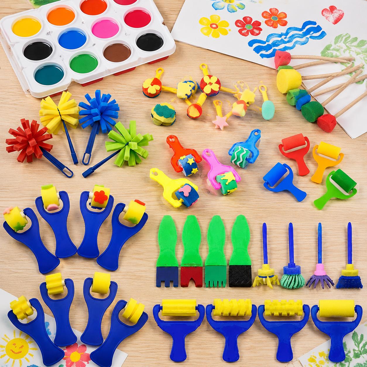 Art And Craft Studio - Lot d'éponges et pinceaux de peinture