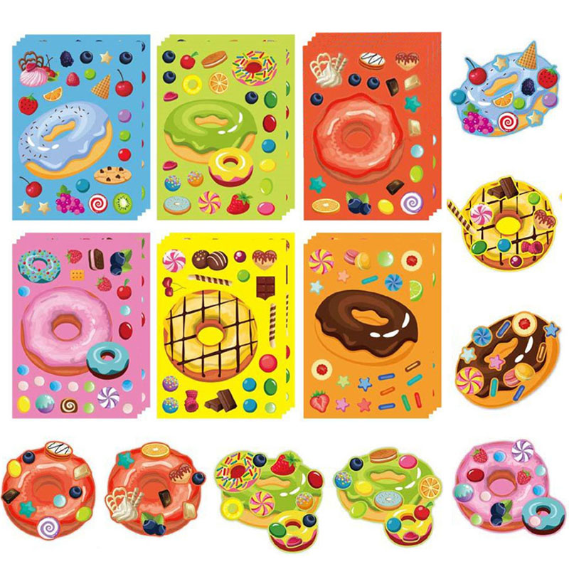 Art Craft 5 Year Old - Autocollants créez un visage beignet pour