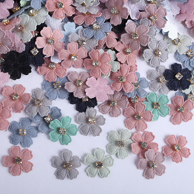Art Craft Hat - Fleur en tissu avec appliques en
