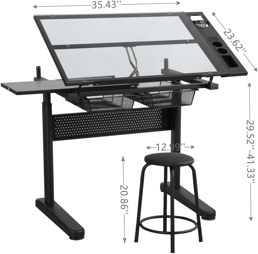 Table de dessin en verre – Tab - Art And Craft Studio avis et prix