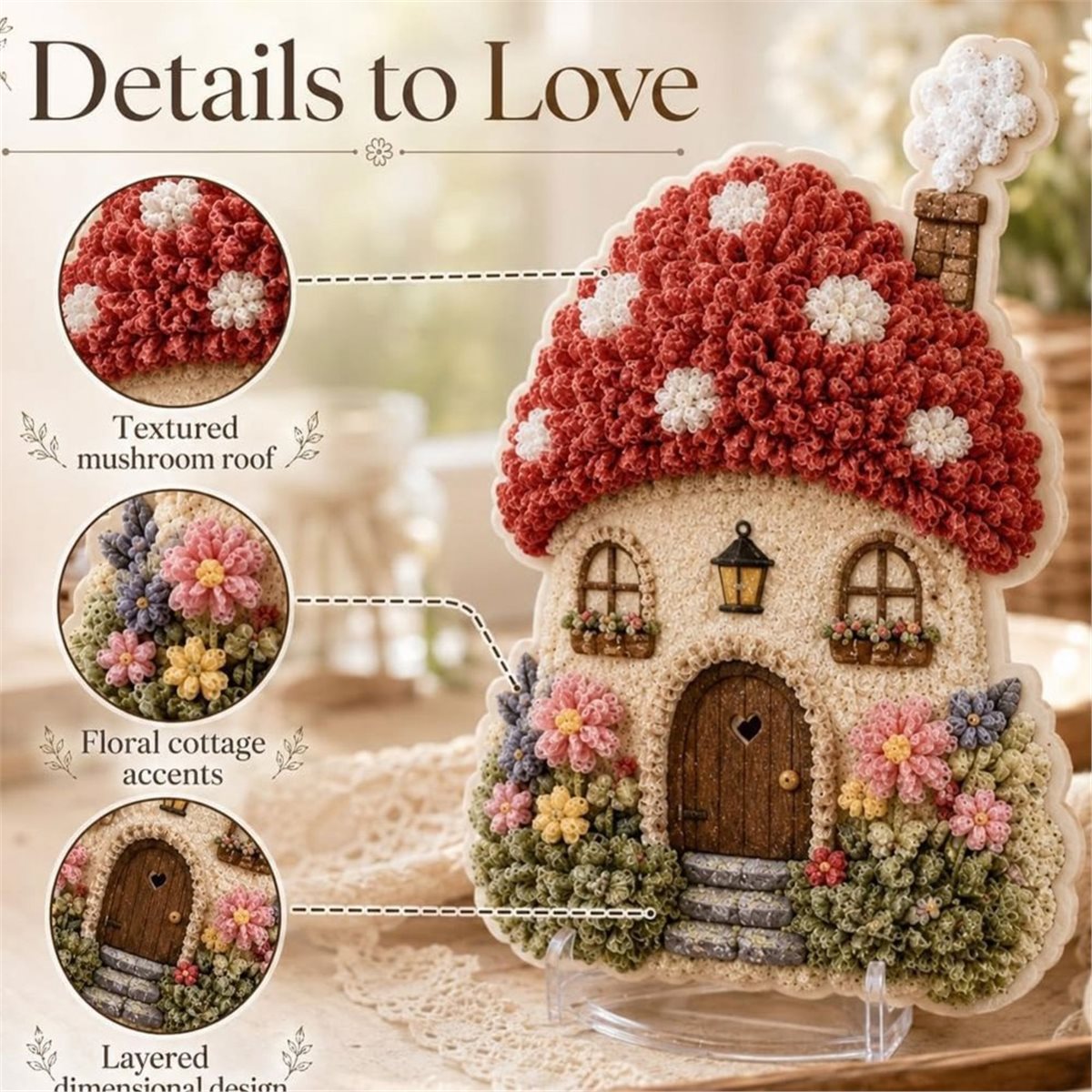 Kit de broderie 3D en tissu 