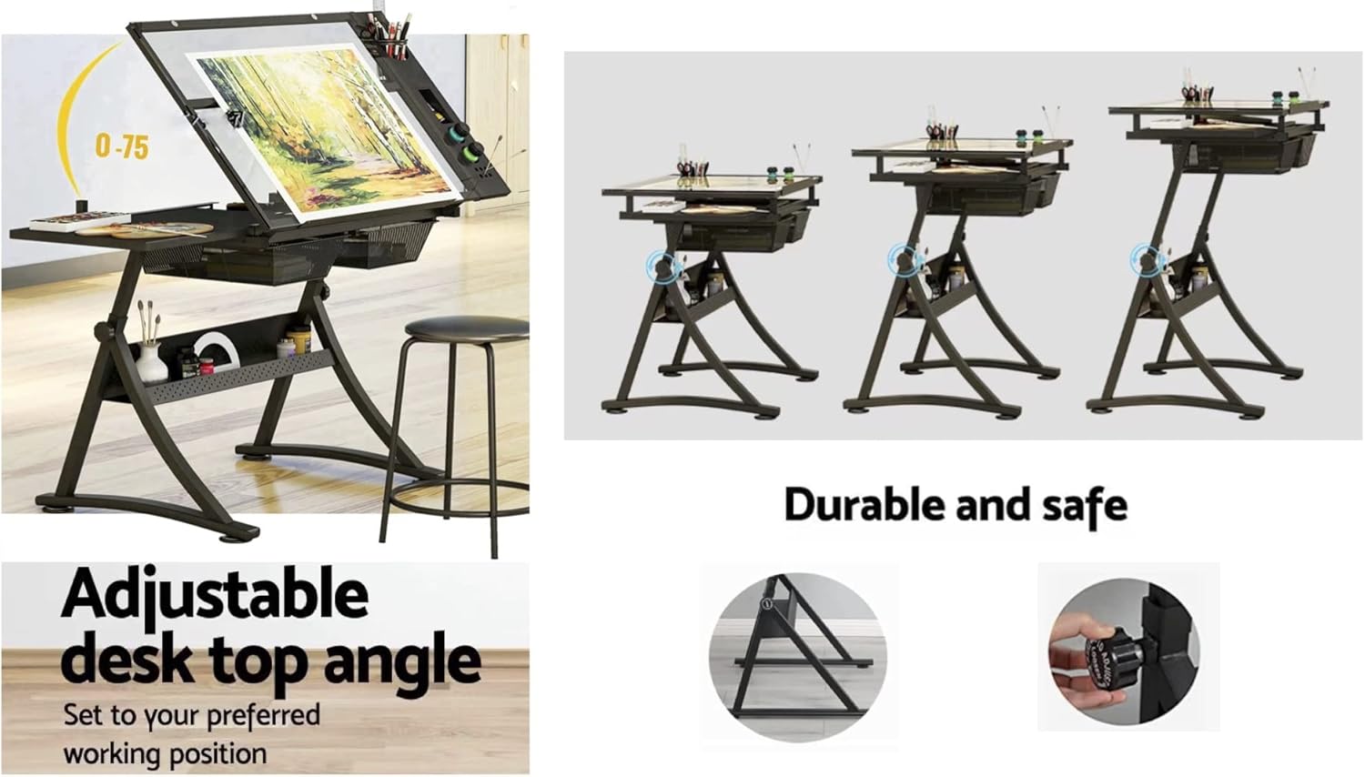 Table à dessin en verre – Tabl - Art And Craft Studio avis et prix
