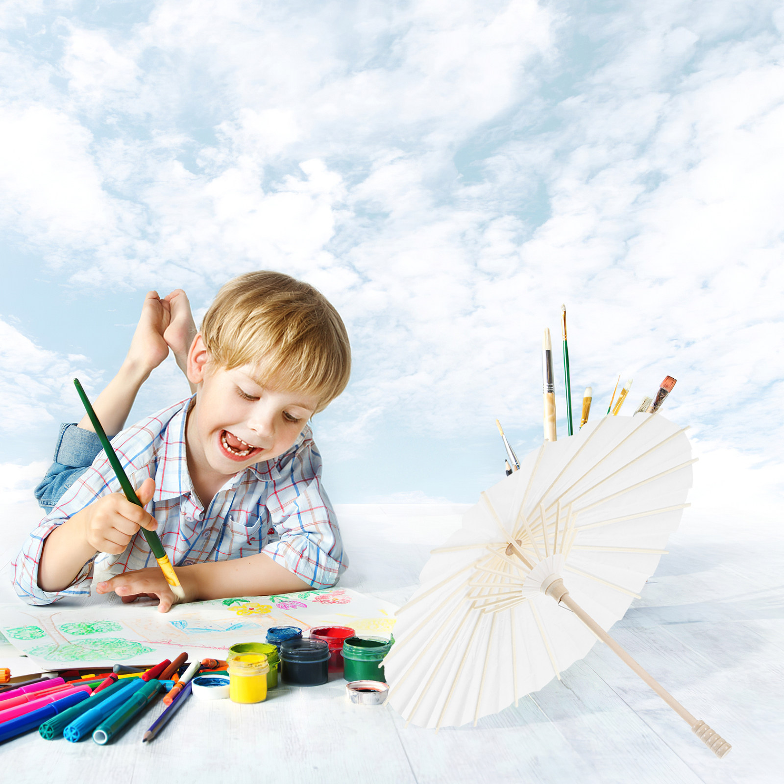 Parapluie en papier vierge pou - Art Craft Umbrella avis et prix